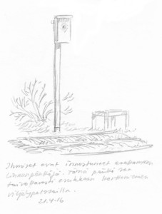 linnunpönttö palstoilla, 21.4.2016